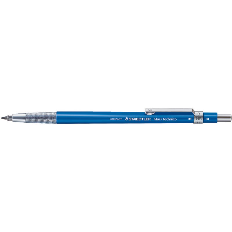 STAEDTLER porte-mine Mars technico 780 C, bleu, mines 2 mm, avec clip