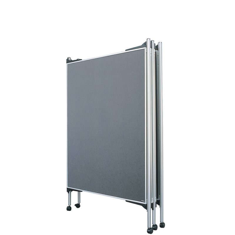 Magnetoplan Presentation Wall MobilPräsent 2, grey, 4 pinboards