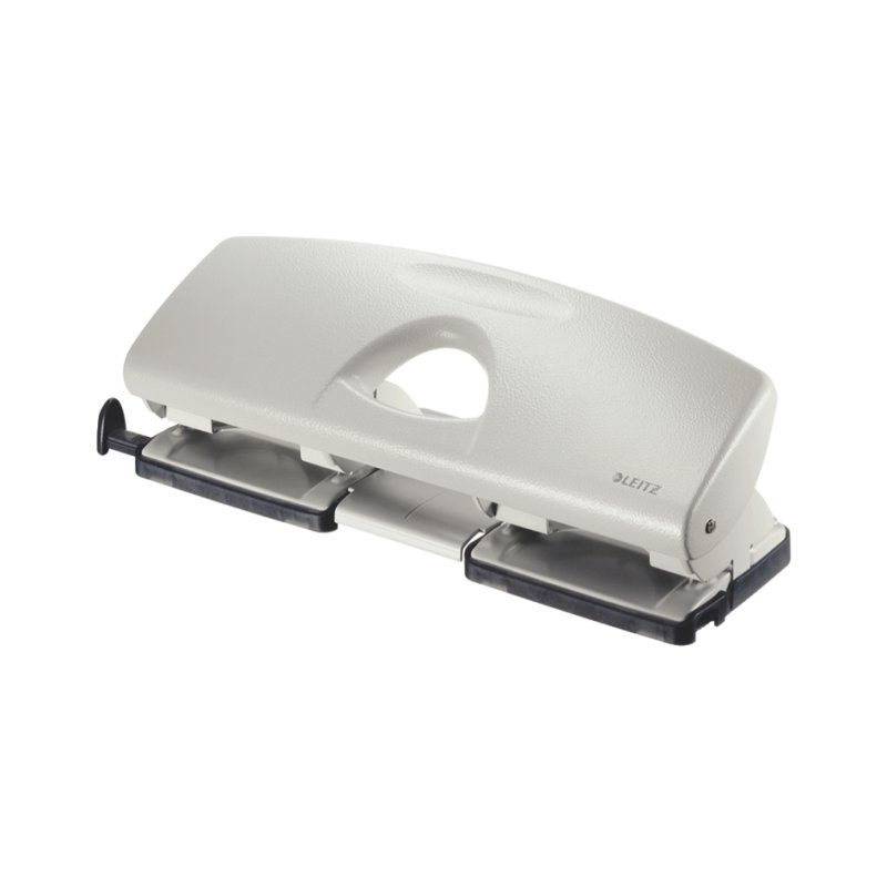 LEITZ perforateur double, 16 feuilles, gris, 4 trous