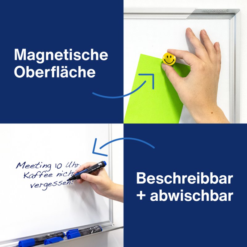 magnetoplan tableau blanc SP, 1500 × 1000 mm, magnétique