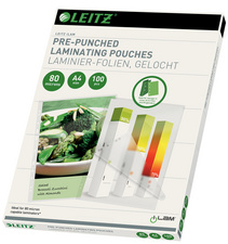LEITZ lamineertassen A4, perforatie, 160 micron, 100 stuks