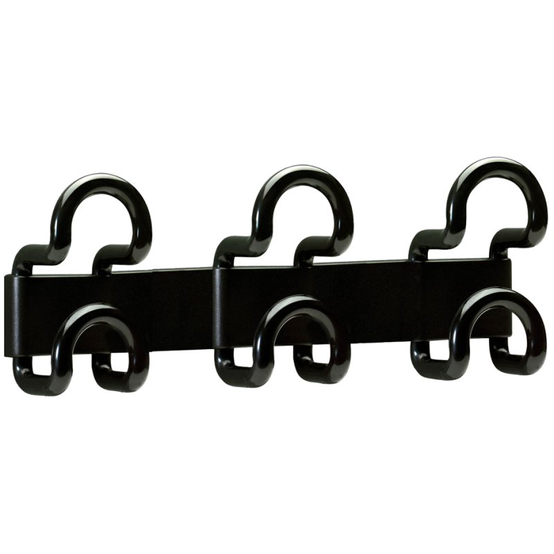 UNiLUX porte-manteau mural FIL 343, noir, 3 crochets, 378×70×146 mm