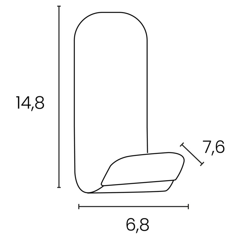 UNiLUX kledinghaakjes STEELY, magnetisch, zwart, 12 kg draagkracht