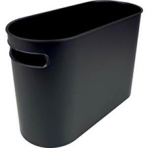 helit prullenbak the oval, 22 liter, zwart, kunststof