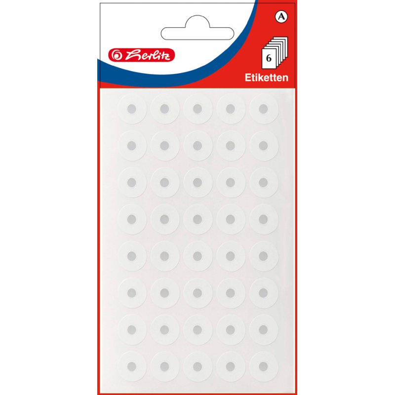 herlitz verstevigingsringen, 13 mm, wit, 240 stuks
