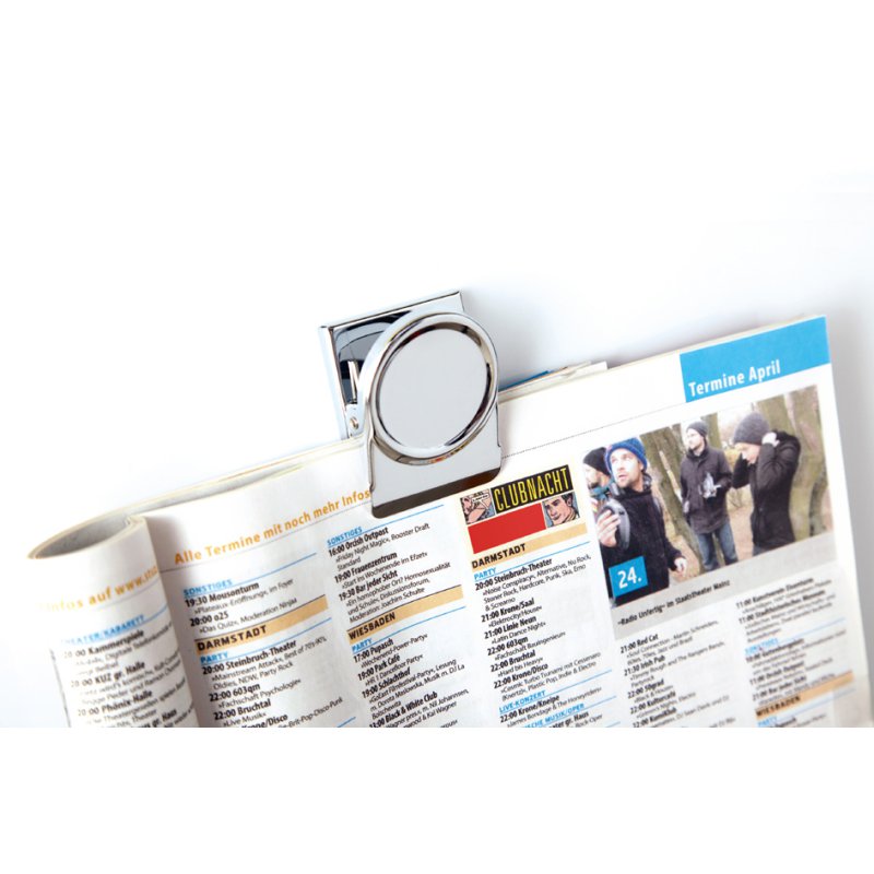 magnetoplan magnetische clips, 35 mm, zilver, 3 stuks