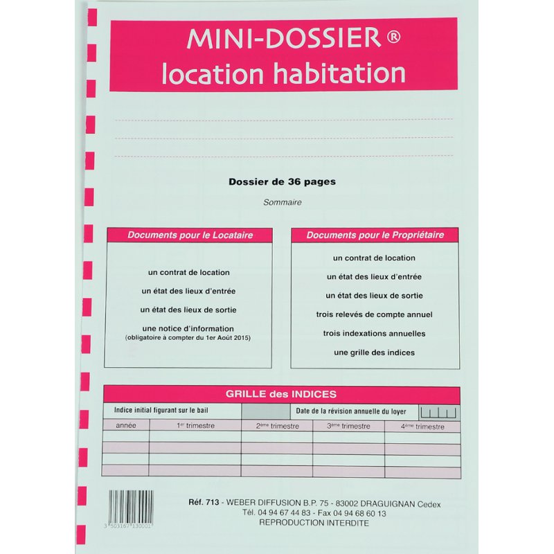 WEBER notice info719 huurdersinformatie, Frankrijk, 8 pagina's