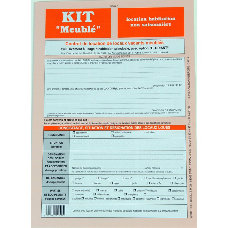 WEBER notice info719 huurdersinformatie, Frankrijk, 8 pagina's