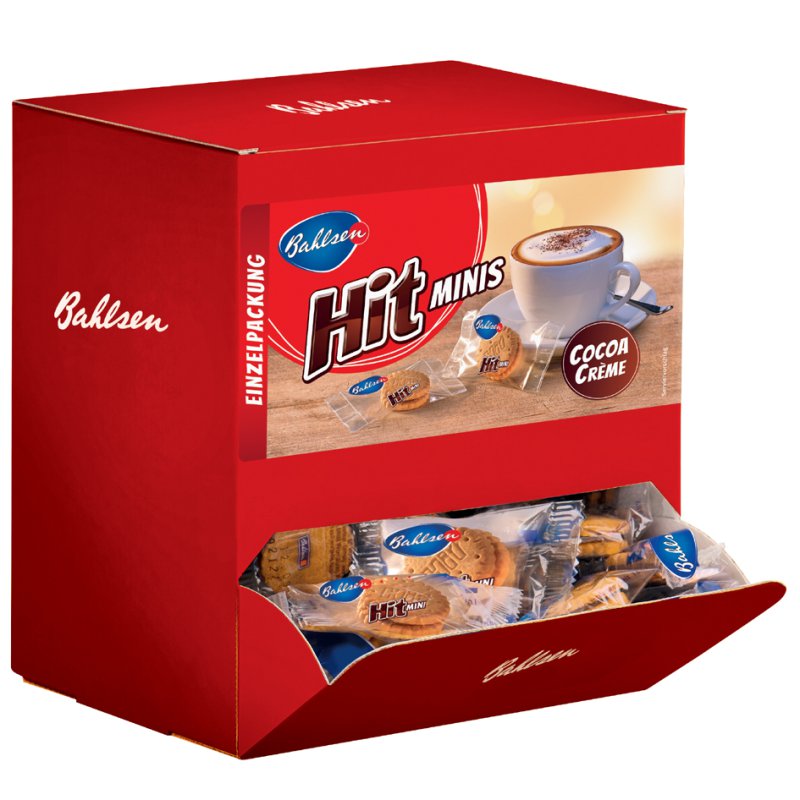 Bahlsen Hit Minis biscuits doubles, crème cacao, display 150 pièces