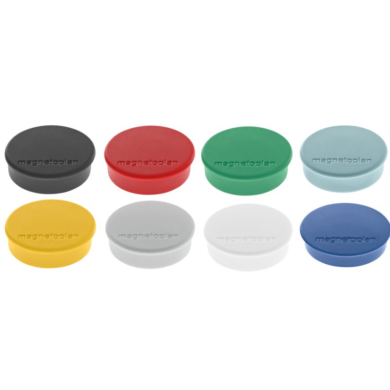 magnetoplan aimants ronds loisir, blanc, 24 mm, 10 pièces