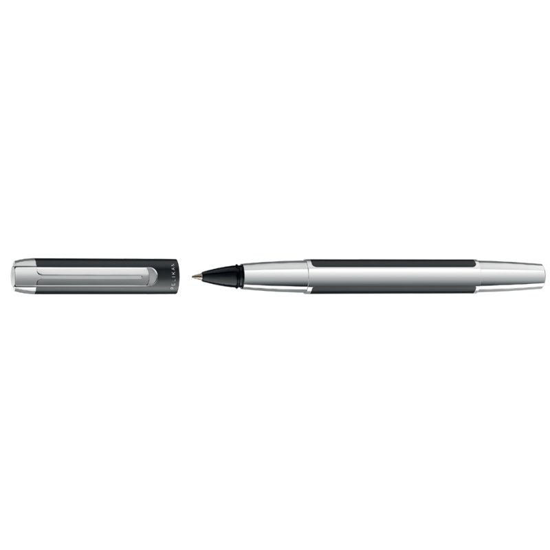 Pelikan roller à encre PURA, vert pétrole, boîtier aluminium, recharge noire