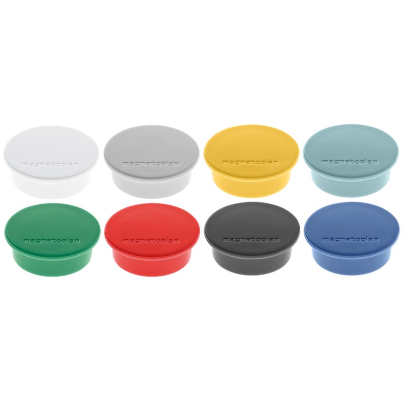 magnetoplan aimants ronds Discofix color, gris, 40 mm, 10 pièces