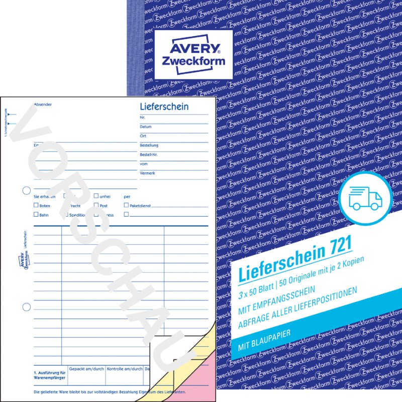 AVERY Zweckform formulierenboek Vrachtbrief, A6, 2 x 50 vellen
