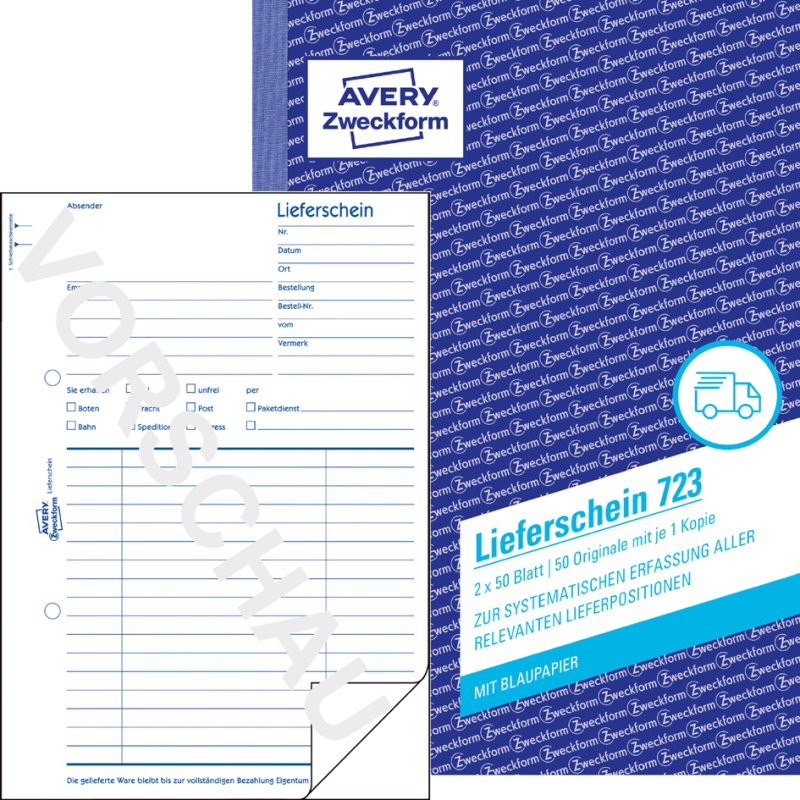 AVERY Zweckform formulierenboek Vrachtbrief, A6, 2 x 50 vellen