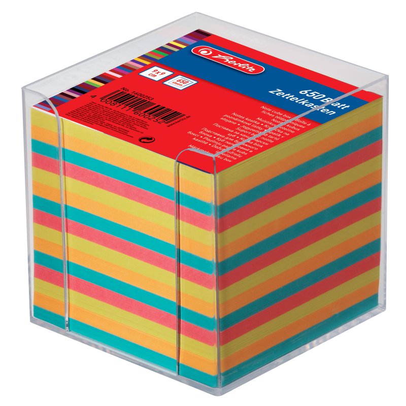 Herlitz brievenbakje, kunststof, transparant, 90×90 mm
