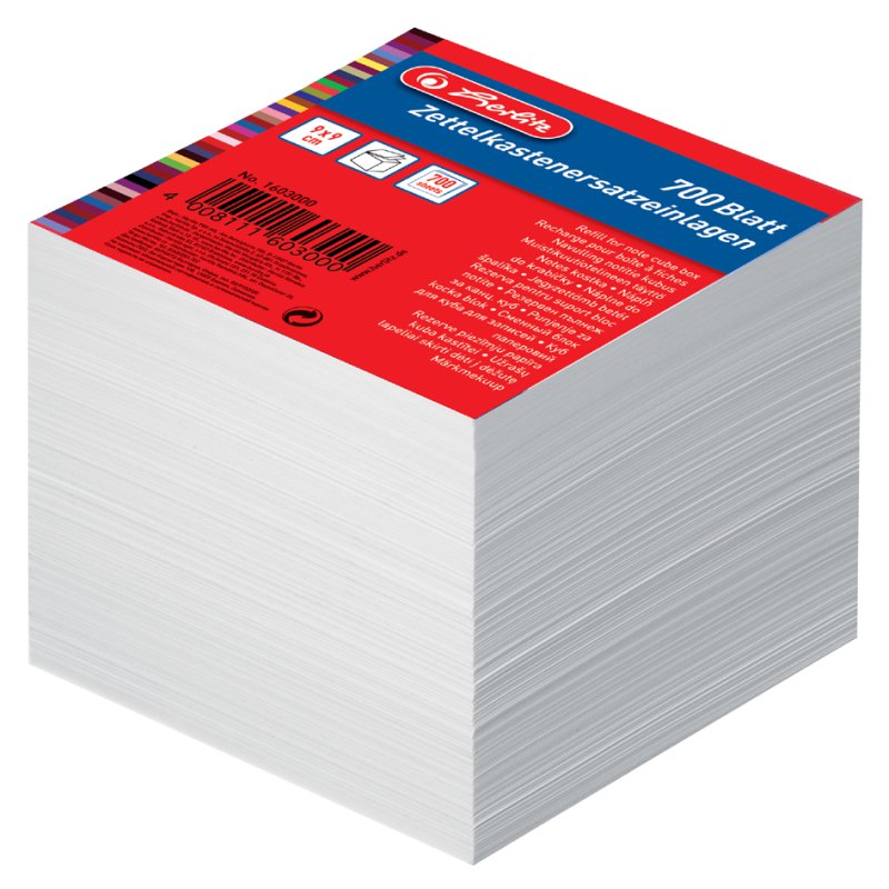 herlitz gekleurde kartonnen vakken, 90×90 mm, 80 g/m², 550 vel