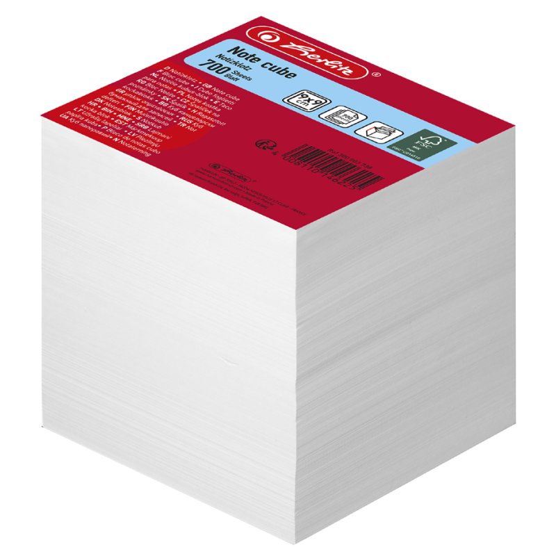 herlitz gekleurde notitieblokken, 90×90 mm, 700 vel, 80 g/m²
