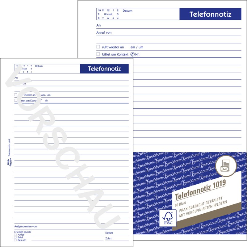 AVERY Zweckform cahier autocopiant A5, blanc/jaune, ligné, dupli-carbone, 2×40 feuilles