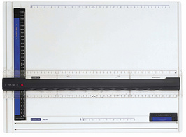 STAEDTLER tekenbord Mars A3, wit/antraciet/blauw, met parallel-tekenineal