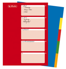 herlitz kleurenregister blanco, A4, 5 kleuren, PP-folie 0,12 mm