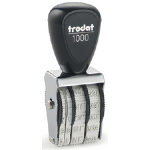 trodat datumstempel Frans model 1000, 3×18 mm, vernikkeld metalen behuizing