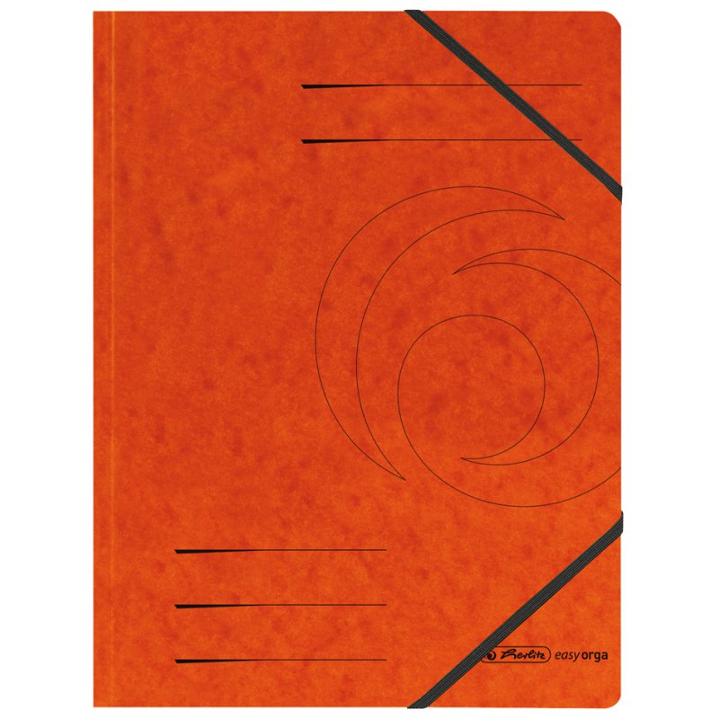 herlitz hoekclip-map A4, oranje, met opbergvak, 355 g/qm