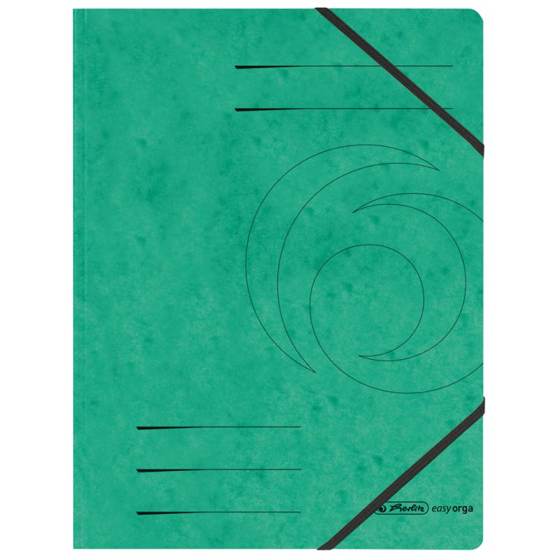 herlitz hoekklemmappenmap A4, groen, 355 g/qm, 2 gummibanden