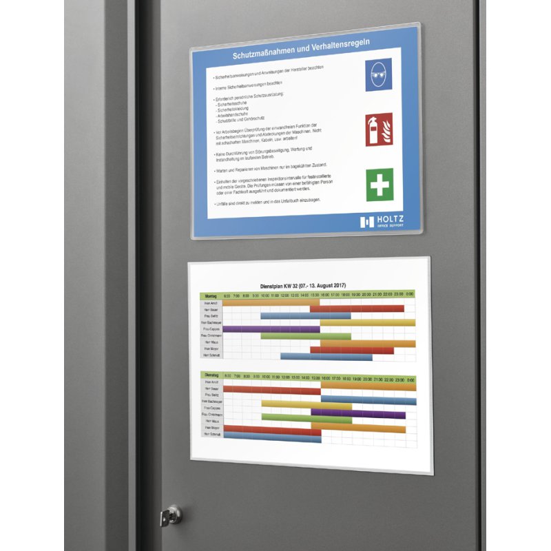 magnetoplan Porte-documents magnétique magnétofix A3 paysage, transparent, 15 feuilles