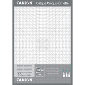 CANSON transparant tekenpapier A4, 90/95 g/m², 50 vel