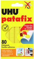 UHU kleefpads patafix, herbruikbaar, wit, 80 stuks