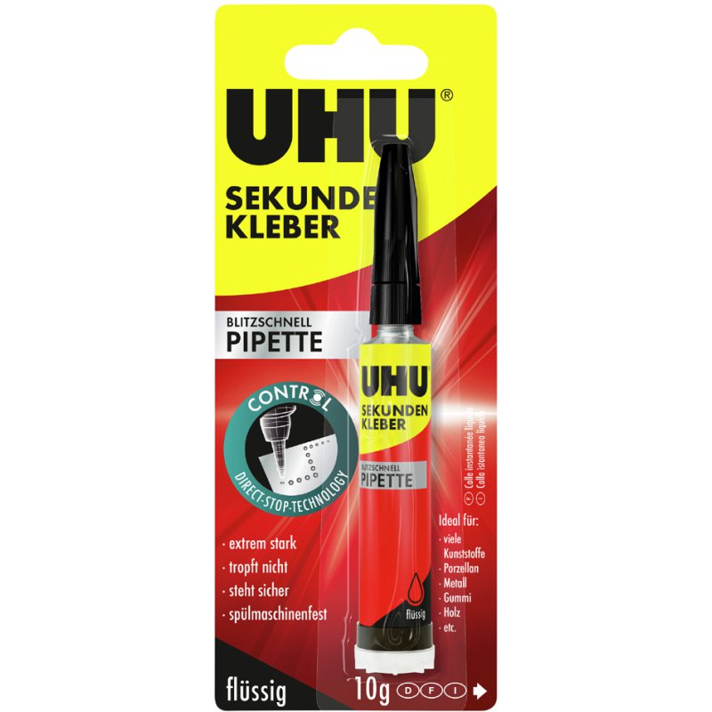UHU colle instantanée pipette éclair, 3 g