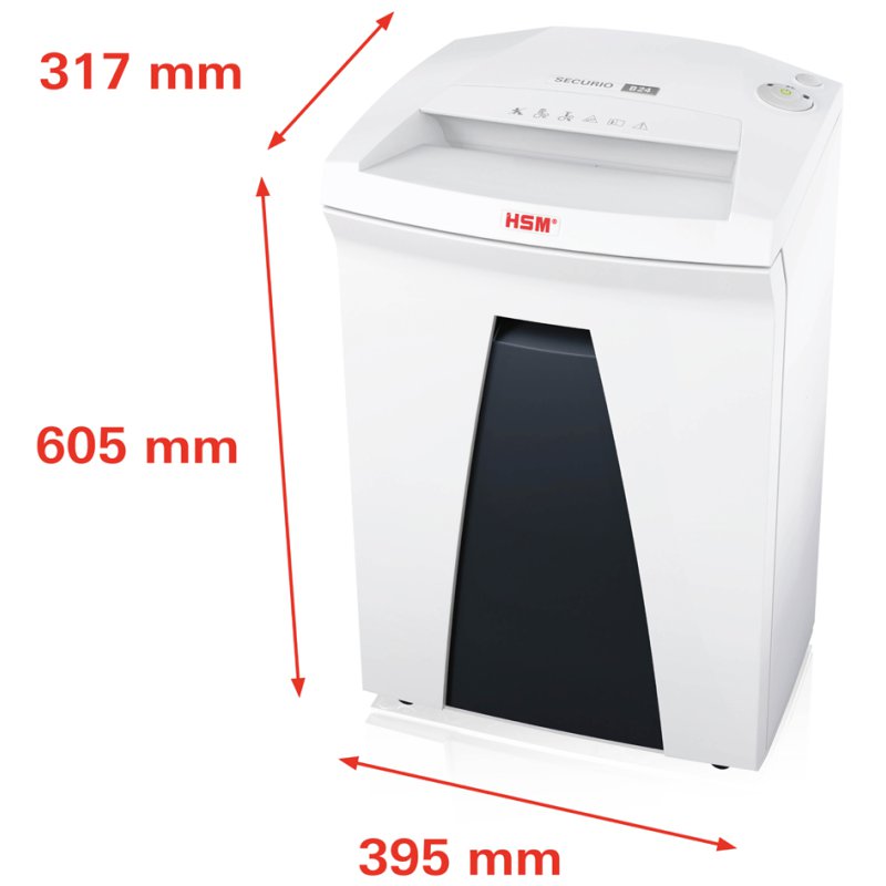 HSM papiervernietiger SECURIO B24, partikelsnit 0,78×11 mm, P-6 beveiliging, 6 vel