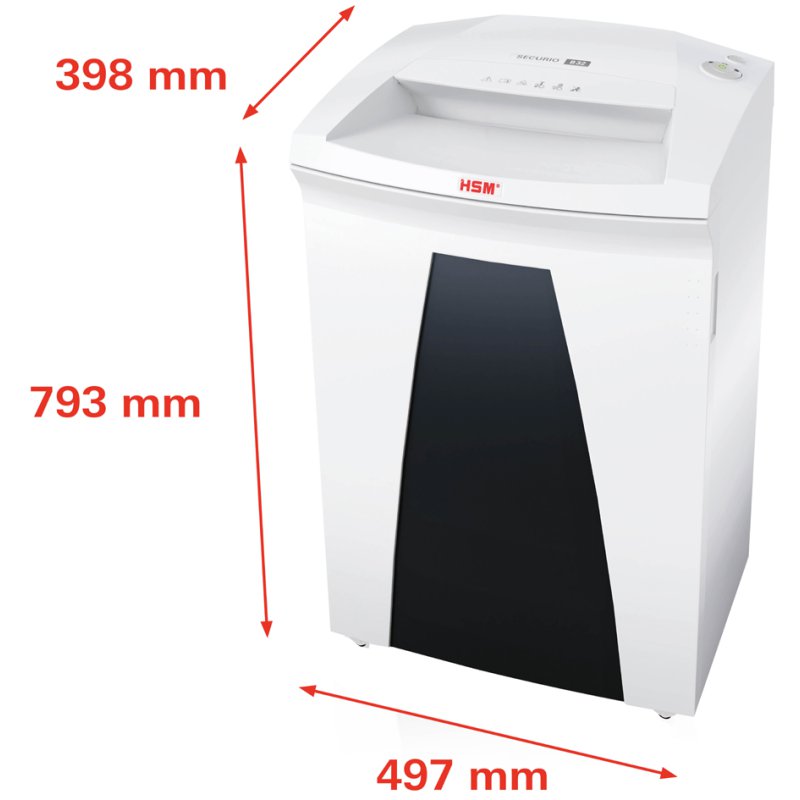 HSM papiervernietiger SECURIO B32, strokensnit 5,8 mm, 25-27 vel, 82 L opvang