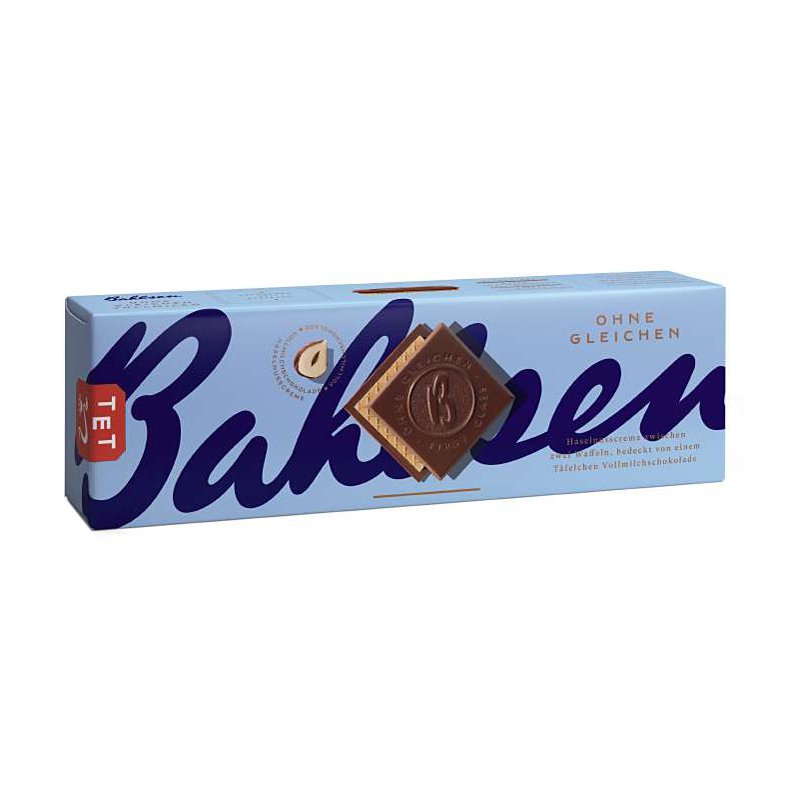 Bahlsen Gaufrettes Lait Complet Sans Égal, chocolat lait entier, crème nougat, 125 g