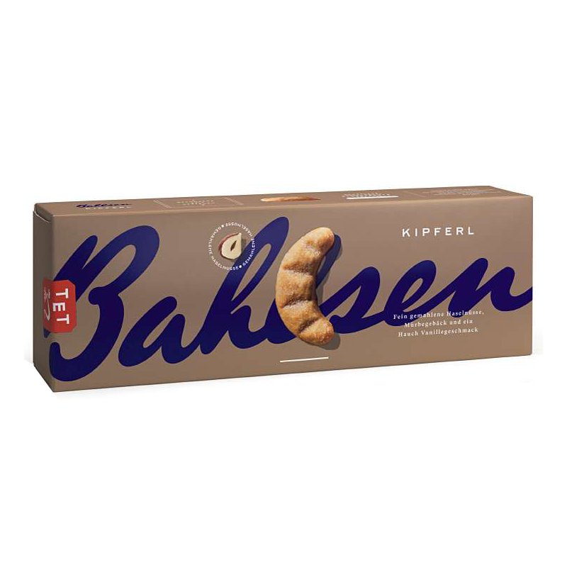 Bahlsen Biscuit Croquant Croissant, noisettes, arôme vanille, 125 g