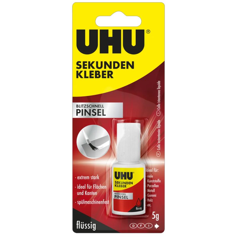 UHU superglue PINSEL, with brush, 5 g bottle