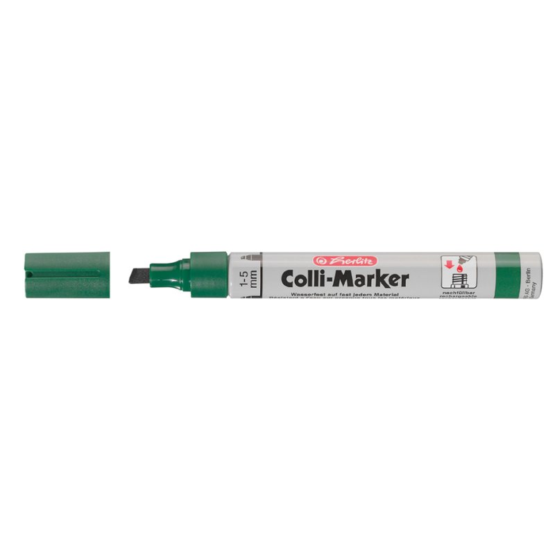 herlitz permanent marker Collimarker, refillable, black, chisel tip