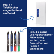 magnetoplan whiteboard accessoire set Medium, 4 boardmarkers, wisser en reiniger