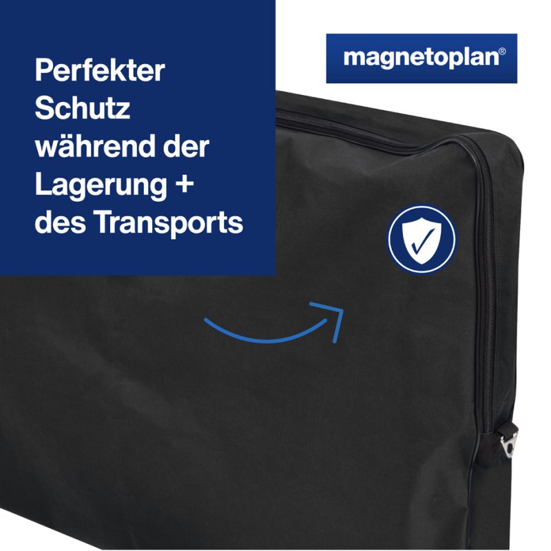 magnetoplan Sac de transport pour tableaux de conférence, noir, 1150×750 mm