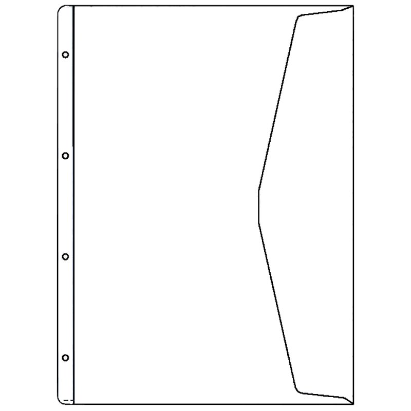 HETZEL pochettes de documents A4, PVC structuré, 0,13 mm, 5 pièces