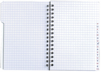 Oxford ringboek met spiraal, 110×170 mm, geruit 5×5 mm, 100 vel
