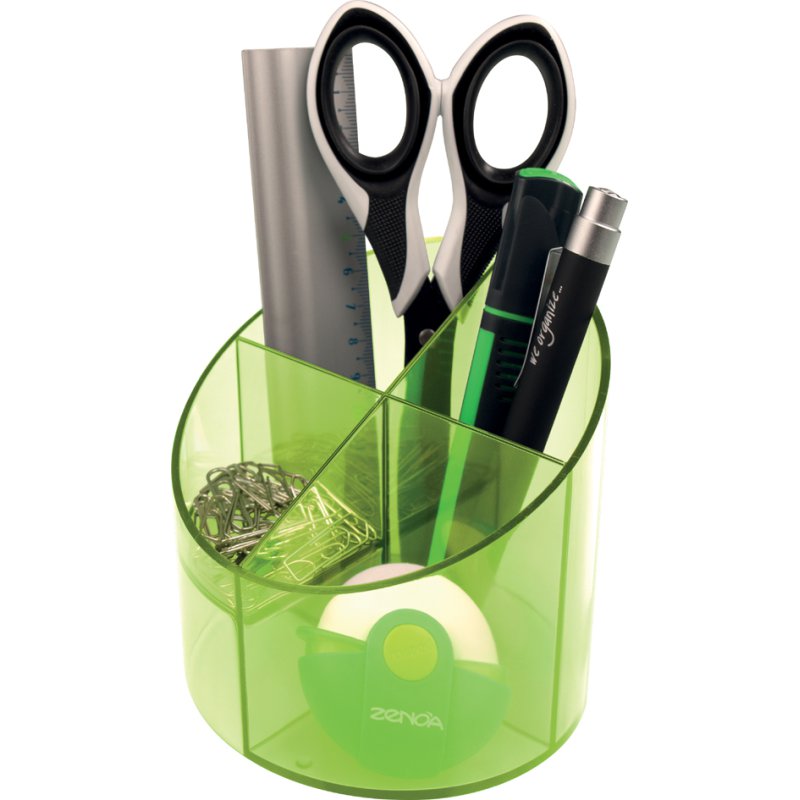 helit porte-stylos transparent, rond, 4 compartiments, 110 mm