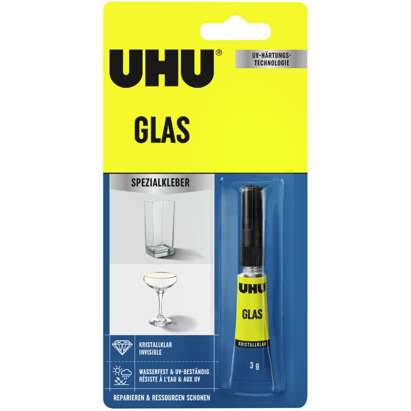 UHU glaslijm specialenlijm, 3 g tube, glashelder