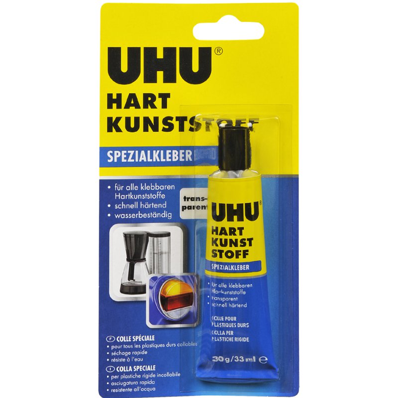 UHU glue for hard plastic, crystal clear, 30 g