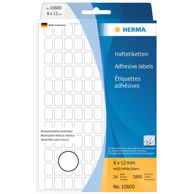 HERMA étiquettes multifonctionnelles, 20×50 mm, blanc, 360 pièces
