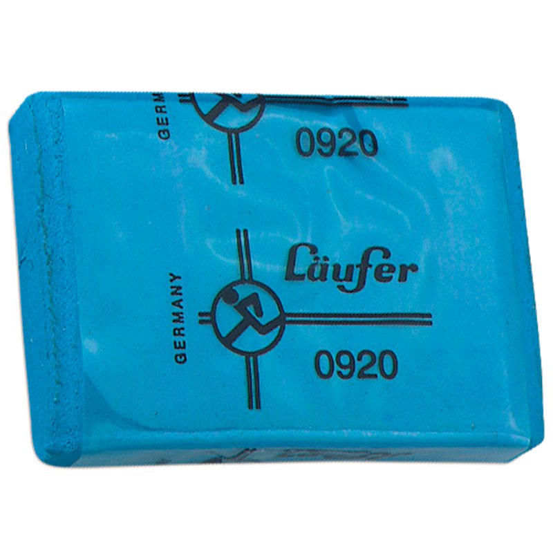 Läufer gomme à malaxer bleue, 46×32×10,5 mm