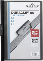 DURABLE klemmap DURACLIP ORIGINAL 60, A4, antraciet, 60 vel