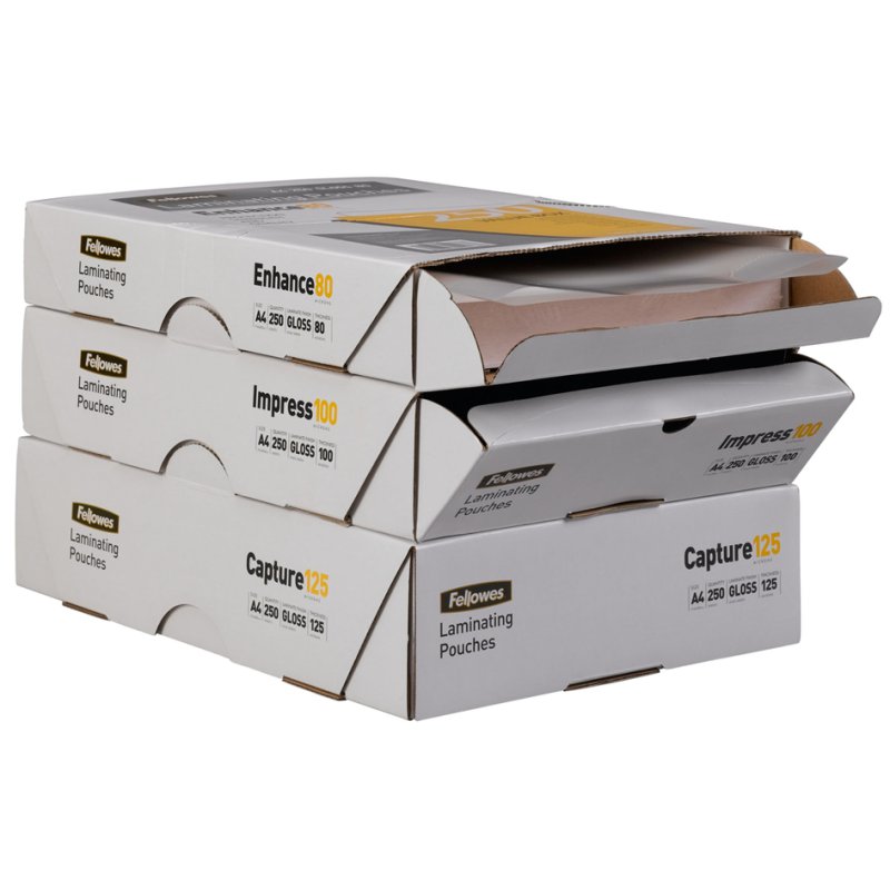 Fellowes lamineerhoezen A4, 160 mic, glanzend, 250 stuks