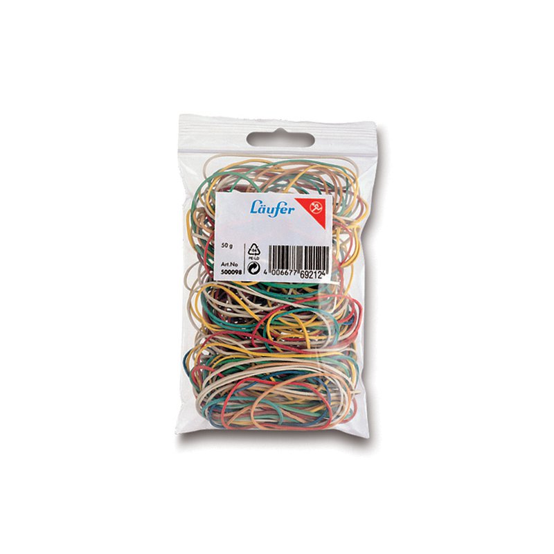 Läufer RONDELLA élastiques, différentes tailles et couleurs, caoutchouc naturel, 50 g