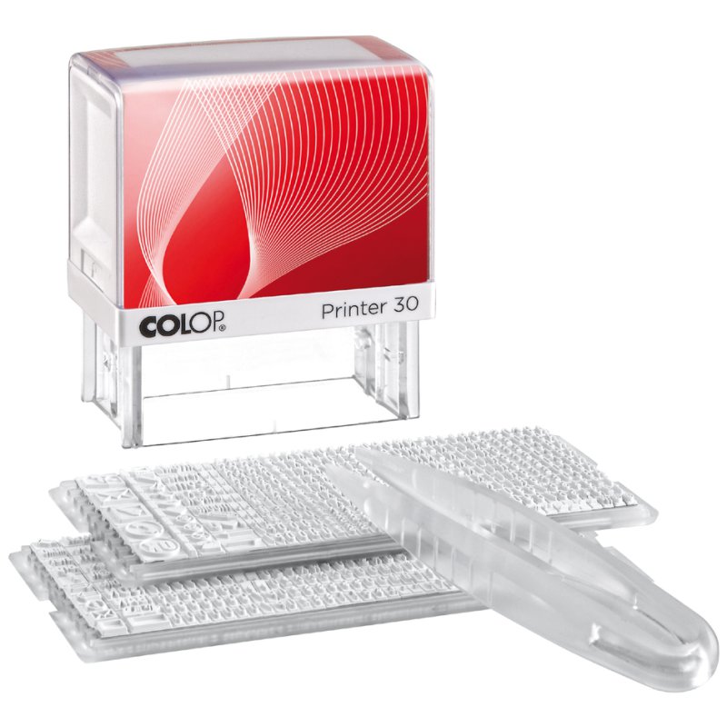 COLOP tampon encreur personnalisable Printer 30/2 Set, 18×47 mm, Français